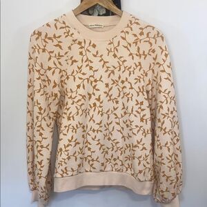 Ulla Johnson Sweatshirt /Sweater“Ebba” Beige Gold Tone Excellent NWOT Sz Sm